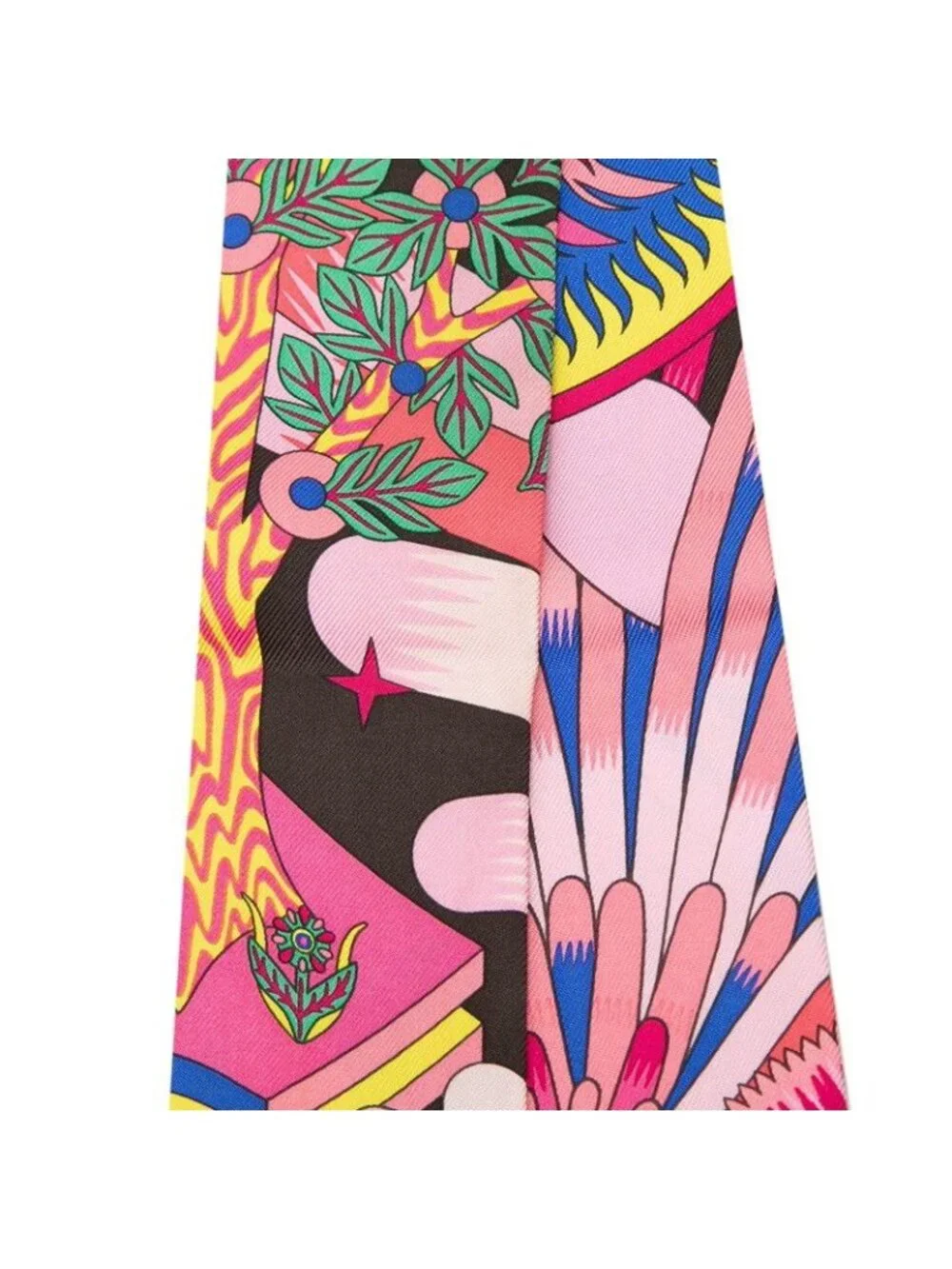Hermes Twilly la Source de Pegase of Pegasus Scarf Pink Multicolor Silk - Picture 2 of 5